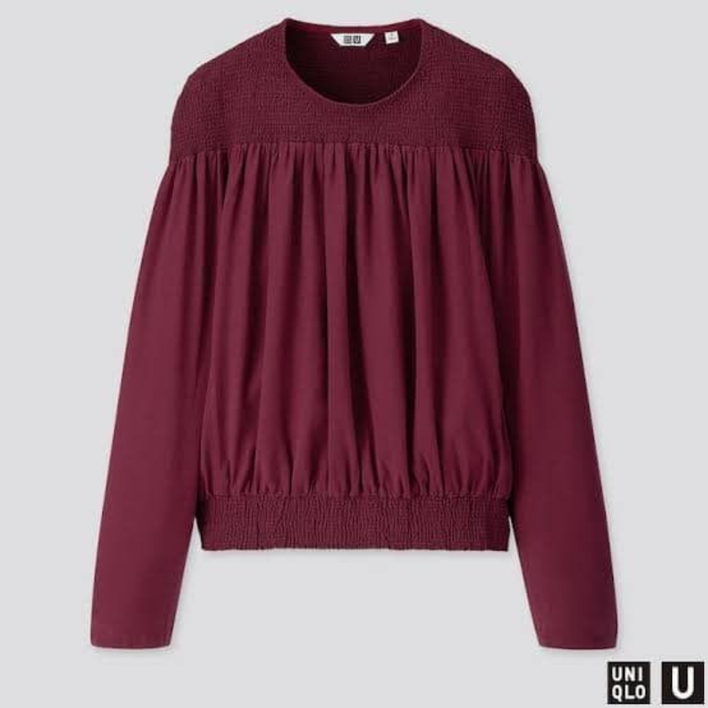 NWT Uniqlo U Rayon Tencel Blouse - Picture 1 of 8